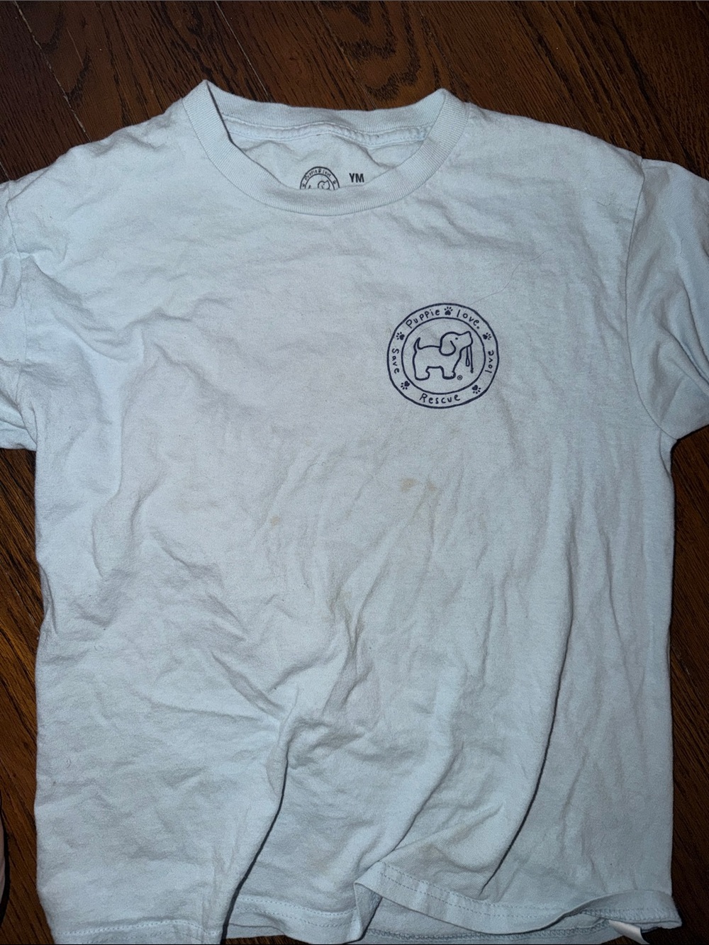 Pale blue Graphic Puppy Rescue Short-Sleeve T-Shirt